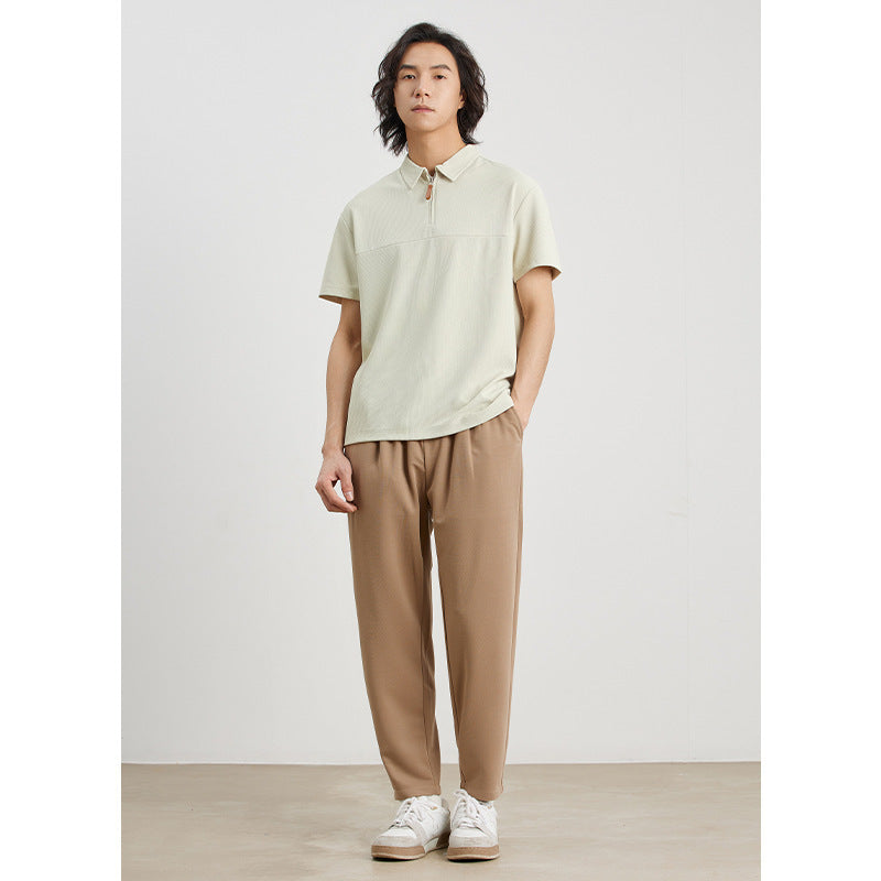 Danny – Mesh Wafel Poloshirt met Kraag