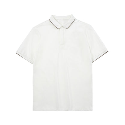 Kenneth – Gestreepte Polo met Contrasterende Kleur Kraag