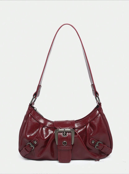 Women's Vintage Vintage Two-tone Leather Shoulder Bag