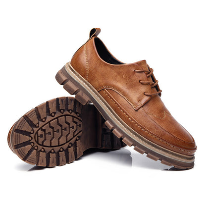 Nicholas – Lage Snit Zachte Zool Vegan Leren Herenschoenen