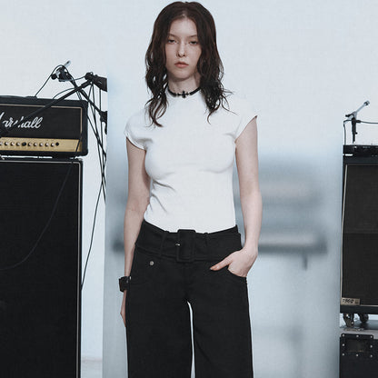 Abigail – Huidvriendelijk Slim Fit T-shirt met Korte Mouwen