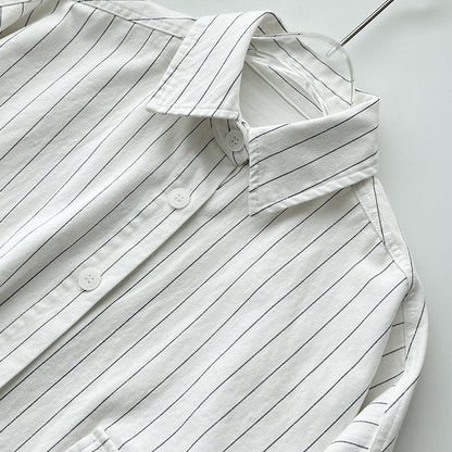 Natasha – Lange Mouwen Casual Overhemd met Zak Boyfriend Stijl