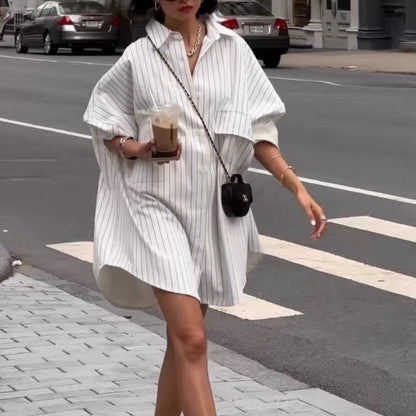 Natasha – Lange Mouwen Casual Overhemd met Zak Boyfriend Stijl