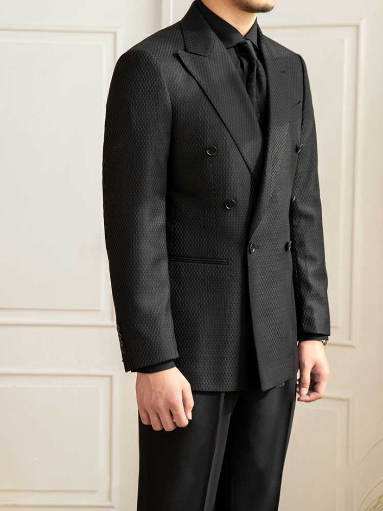 Eric – Zwart Geruit Pak voor Vrije Tijd