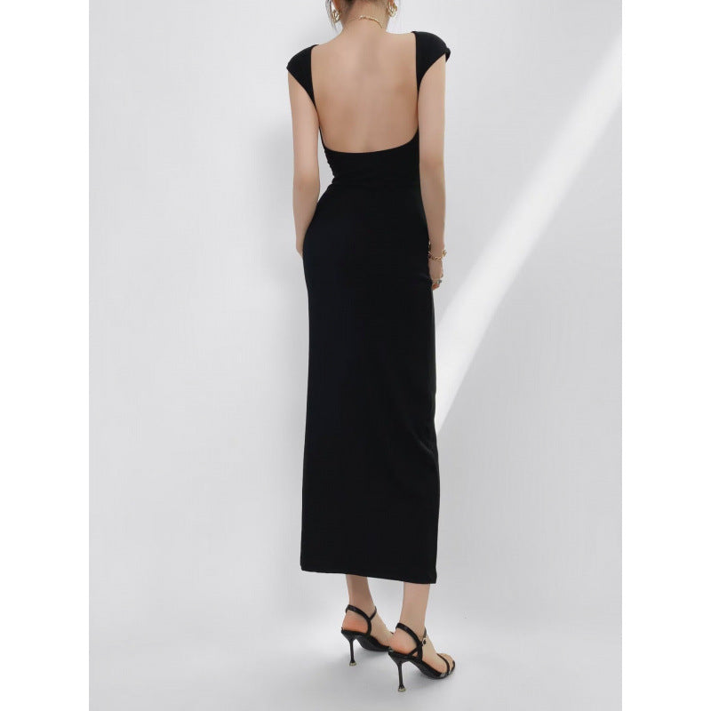 Women's Fashion Slim-fit Sheath Backless Dress