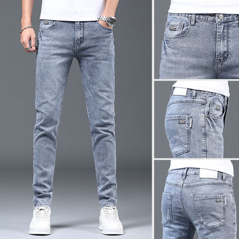 Ralph – Lichtgrijze Rechte Slim Jeans