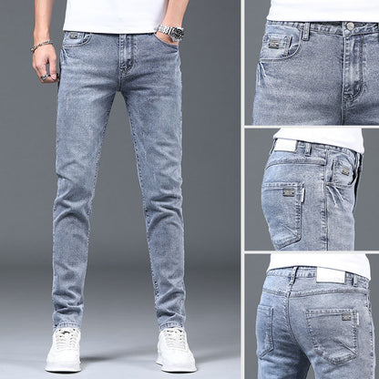 Ralph – Lichtgrijze Rechte Slim Jeans