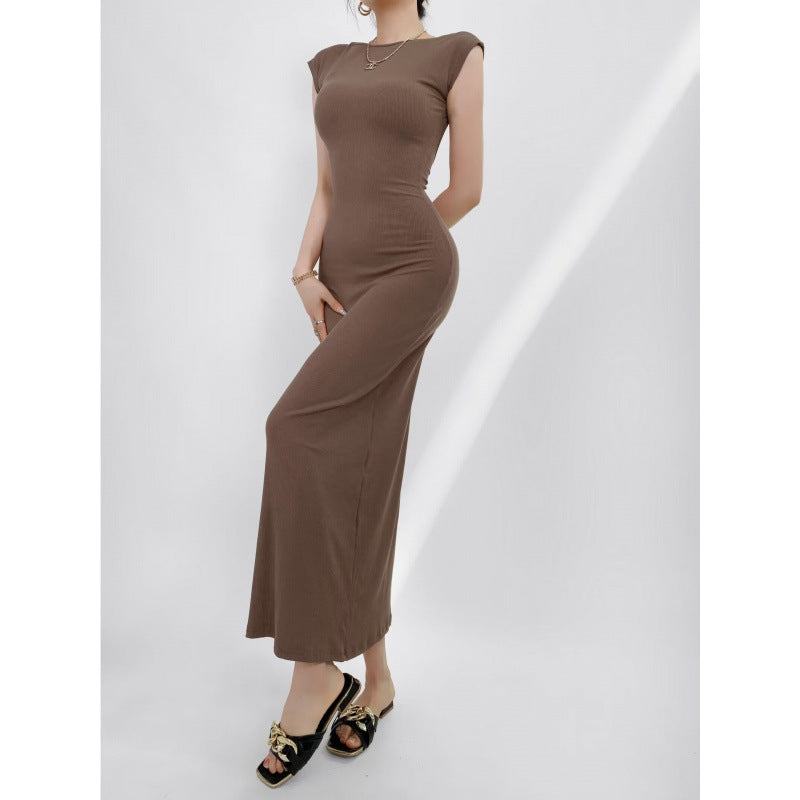 Women's Fashion Slim-fit Sheath Backless Dress