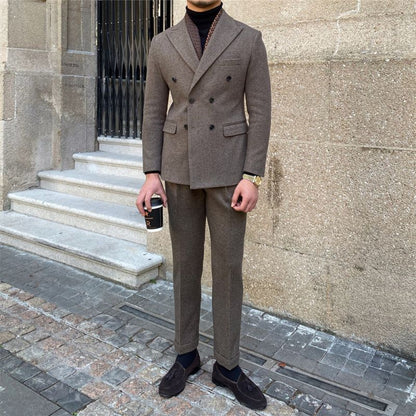 Peter – Houndstooth Dubbelzijdige Slim Fit Pak