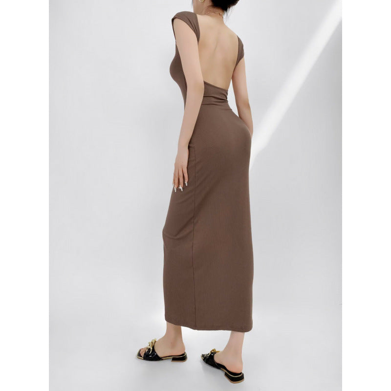 Women's Fashion Slim-fit Sheath Backless Dress