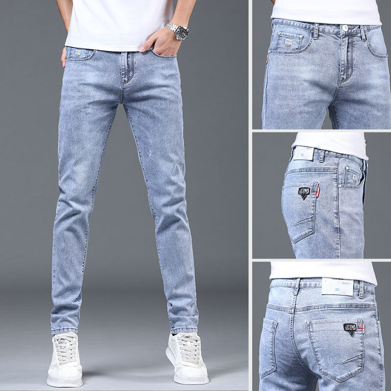 Ralph – Lichtgrijze Rechte Slim Jeans