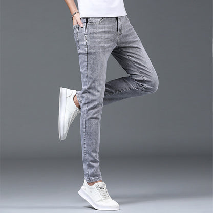 Ralph – Lichtgrijze Rechte Slim Jeans