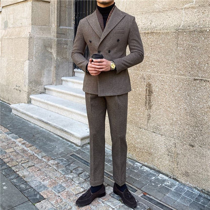 Peter – Houndstooth Dubbelzijdige Slim Fit Pak