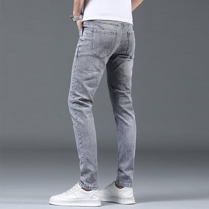 Ralph – Lichtgrijze Rechte Slim Jeans