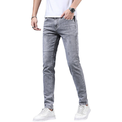 Ralph – Lichtgrijze Rechte Slim Jeans