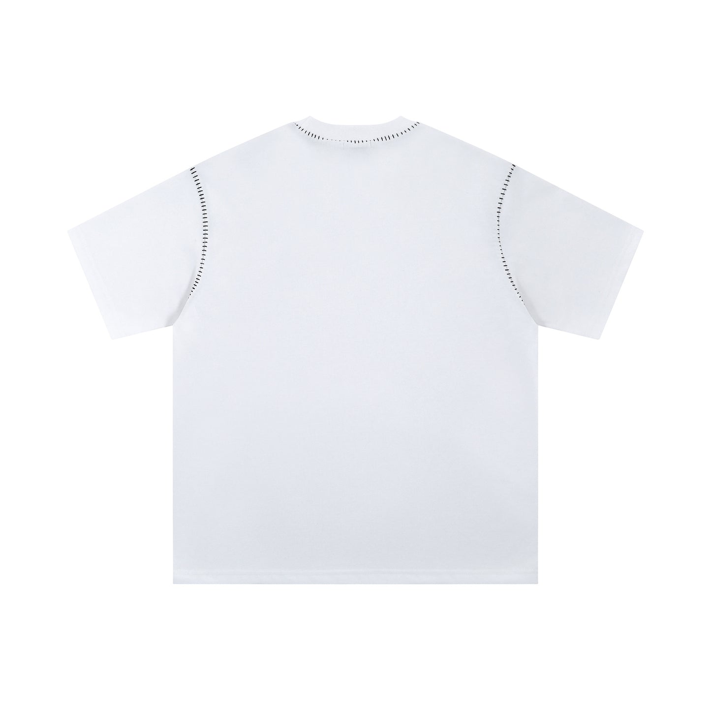 Carol – Ronde Hals T-shirt met Open Lijn Stiksel