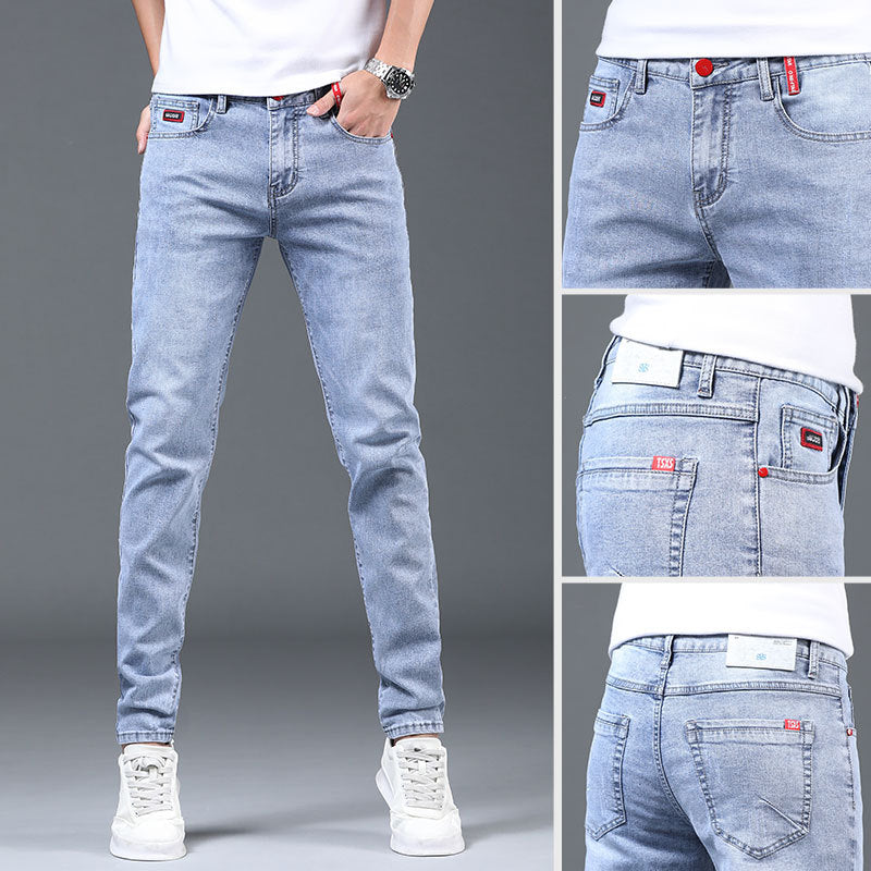 Ralph – Lichtgrijze Rechte Slim Jeans