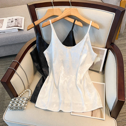 Plus-sized Plus-sized 15000kg Silk Satin All-matching Tank Top Women