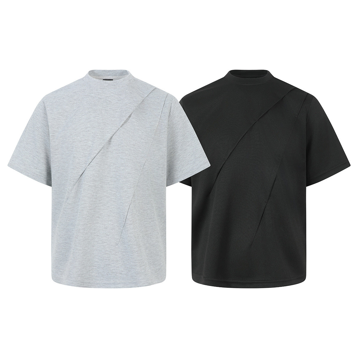 Ian – Effen Kleur Casual T-shirt voor Heren