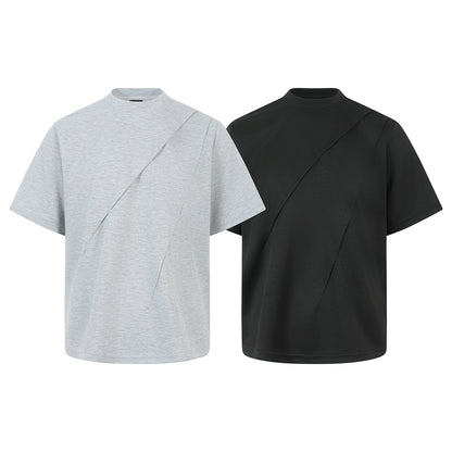 Ian – Effen Kleur Casual T-shirt voor Heren