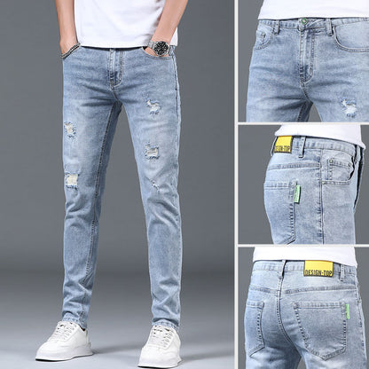 Ralph – Lichtgrijze Rechte Slim Jeans