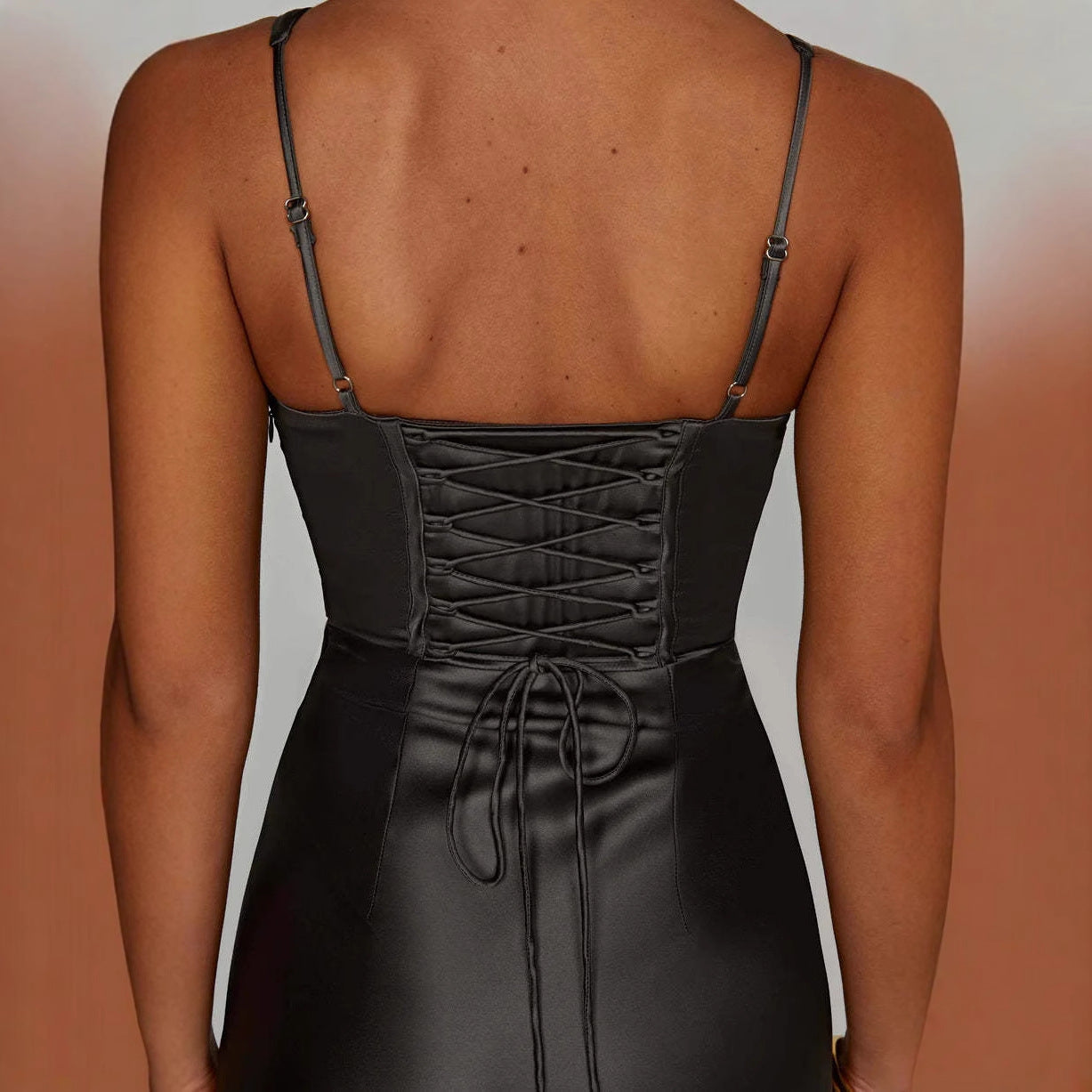 Women's Fashion Fishbone Temperament Camisole Dress