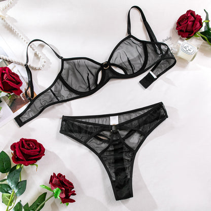 Mesh Bra T-back Sexy Lingerie Suit