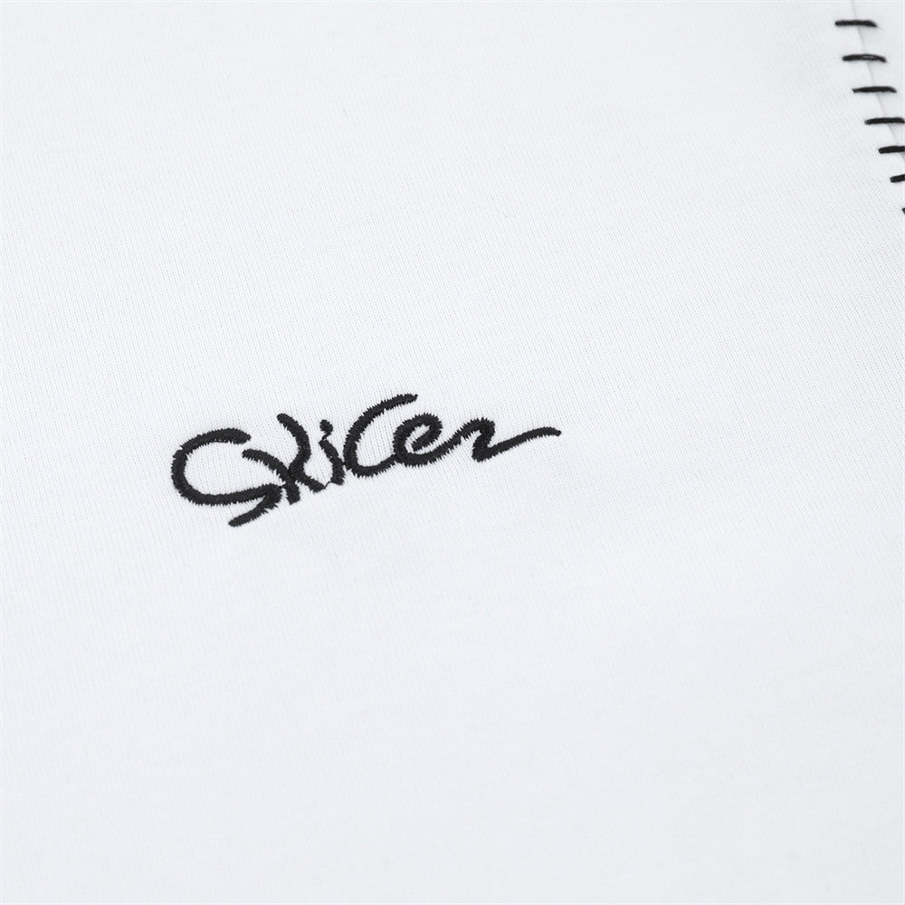 Carol – Ronde Hals T-shirt met Open Lijn Stiksel