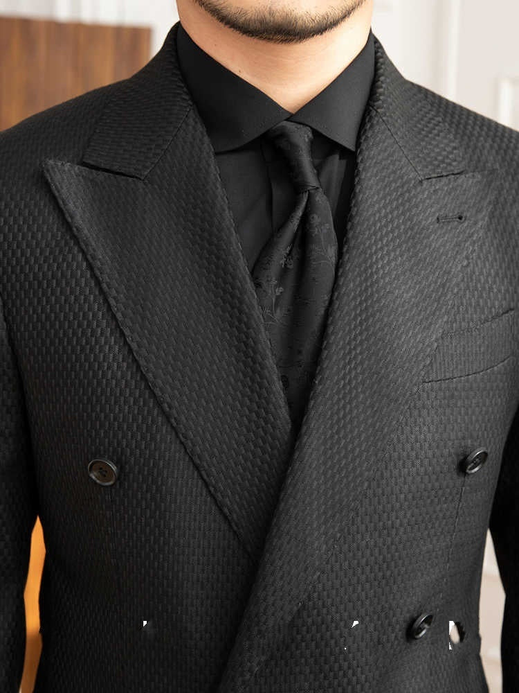 Eric – Zwart Geruit Pak voor Vrije Tijd