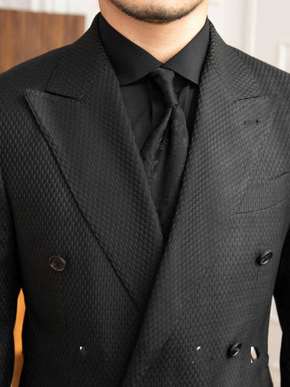 Eric – Zwart Geruit Pak voor Vrije Tijd