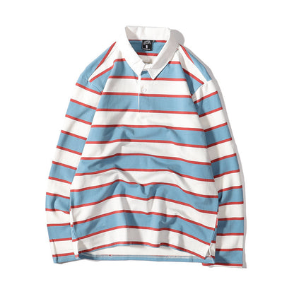 Alison – Gestreepte Retro Polo met Lange Mouwen