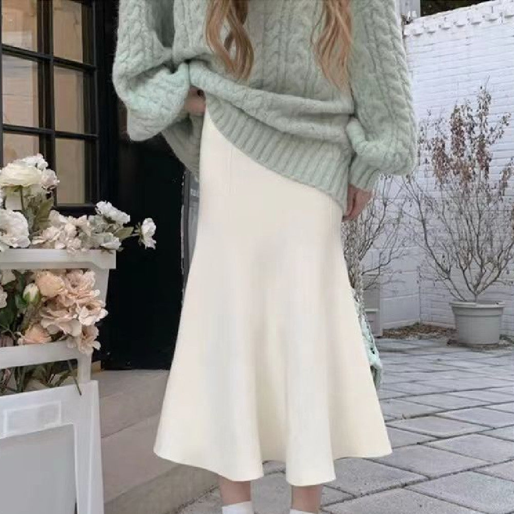 Women's Fashion Personalized Milk Fishtail Skirt