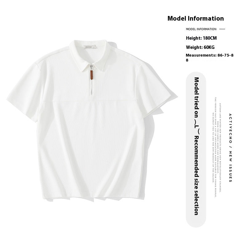 Danny – Mesh Wafel Poloshirt met Kraag