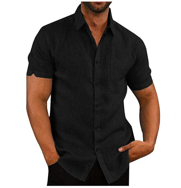 Lionel – Korte Mouwen Zomerse Effenshirts Losse Tops Tee
