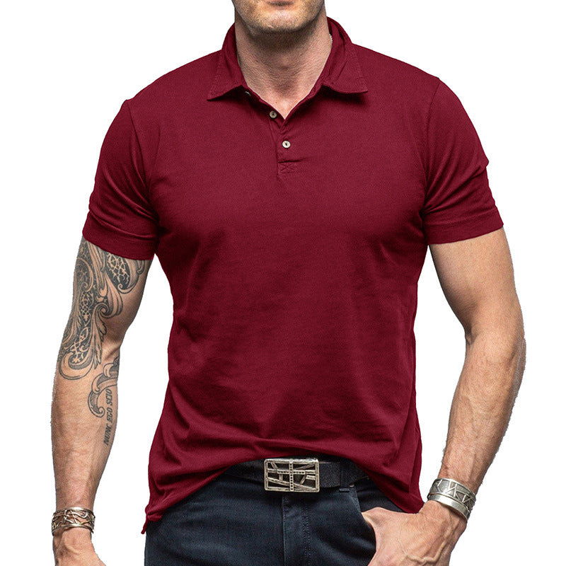 Henry – Effen Kleur Korte Mouw Polo Shirt