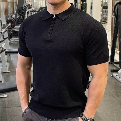 Walter – Casual Sportieve Zipper Polo Shirt voor Mannen