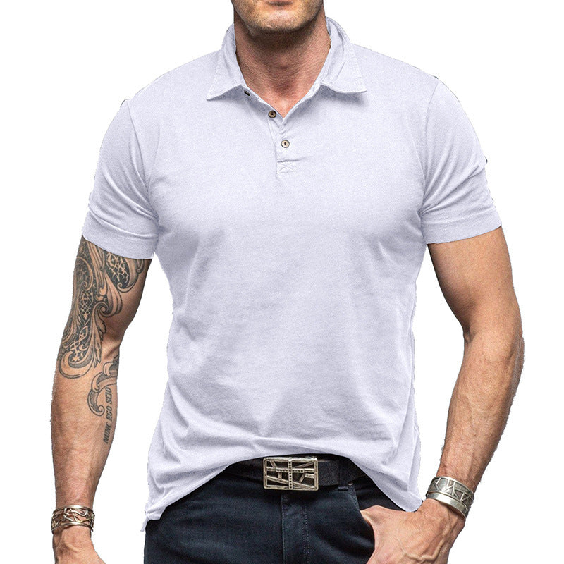 Henry – Effen Kleur Korte Mouw Polo Shirt