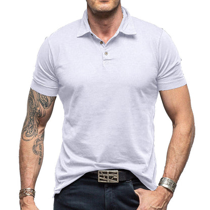 Henry – Effen Kleur Korte Mouw Polo Shirt
