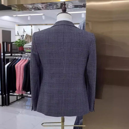 Nathan – Slim Fit Herenpak met Ruitpatroon