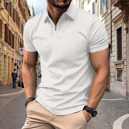 Vincent – Polo Shirt met Rits en Revers voor Heren
