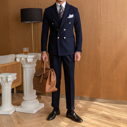 Dan – Slim-fit Dubbelknoops Pak voor Heren