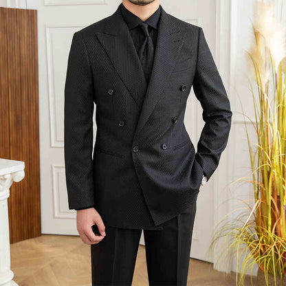 Eric – Zwart Geruit Pak voor Vrije Tijd