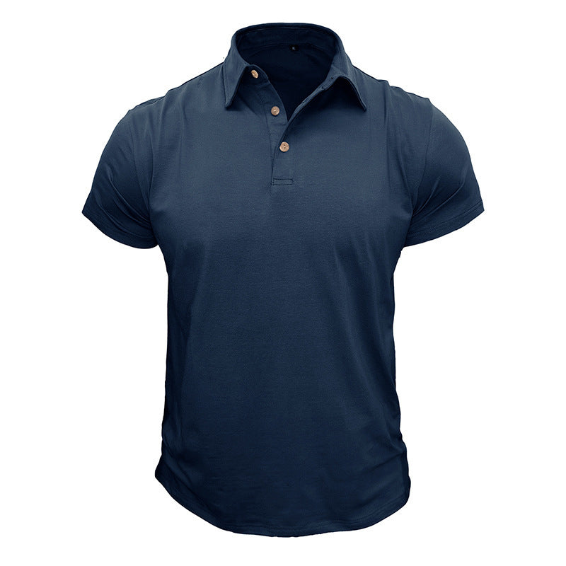 Henry – Effen Kleur Korte Mouw Polo Shirt
