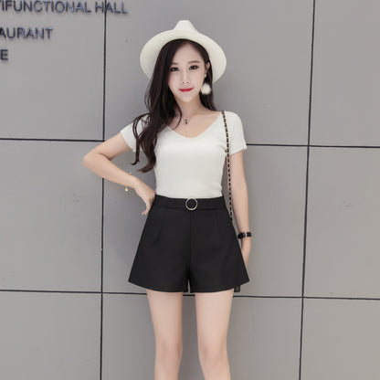 Gabrielle – Hoge Taille Korte Broek voor Zomer