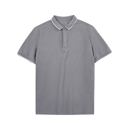 Kenneth – Gestreepte Polo met Contrasterende Kleur Kraag