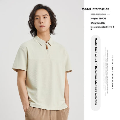 Danny – Mesh Wafel Poloshirt met Kraag