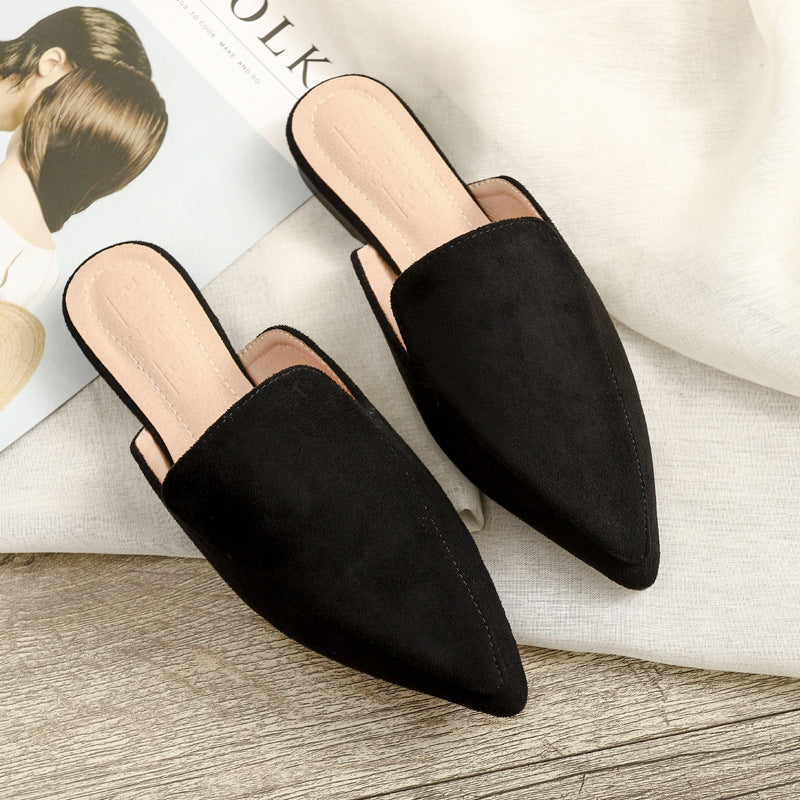 Brenda – Platte Puntige Semi-Slippers voor Dames