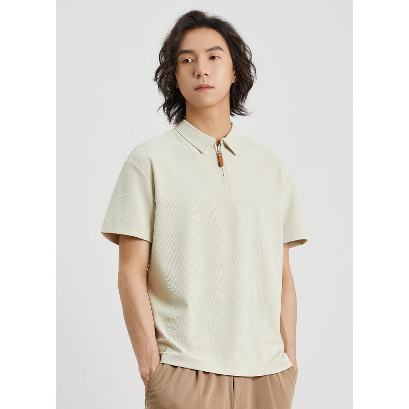 Danny – Mesh Wafel Poloshirt met Kraag