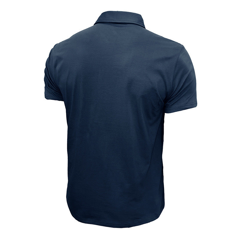 Henry – Effen Kleur Korte Mouw Polo Shirt