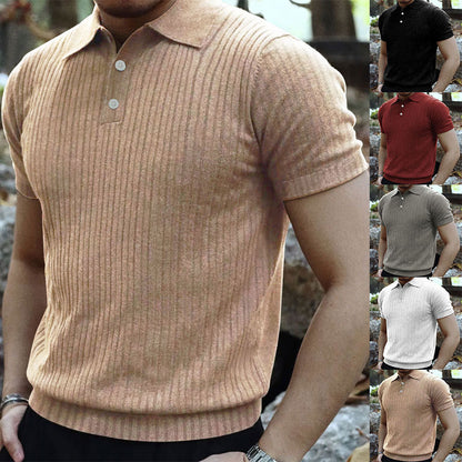 Kevin – Verticaal Gestreept Korte Mouwen Overhemd